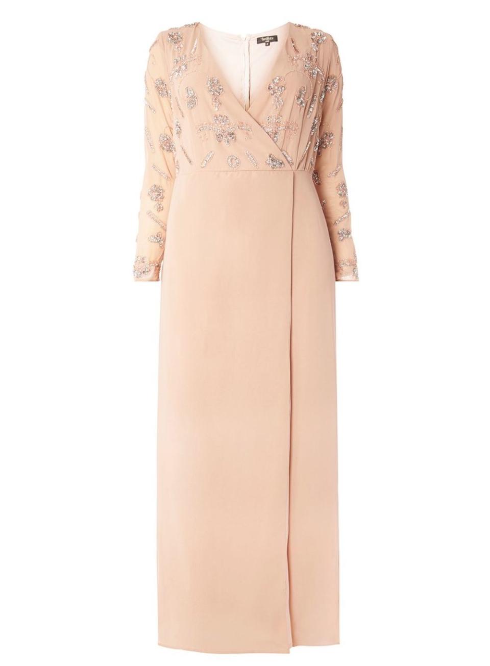 Lovedrobe mauve luxe wrap maxi dress, £135