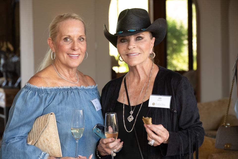 Tricia Prentice and Jan Salta attend the Circle of Stars fundraiser Denim, Diamonds and Champagne.