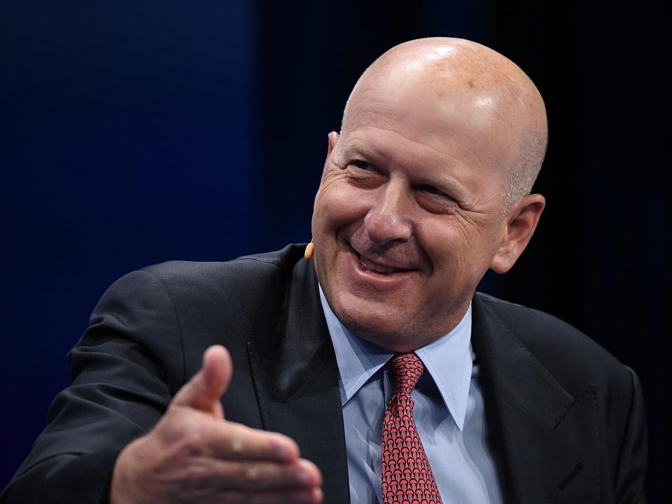 David M. Solomon, Chairman and CEO, Goldman Sachs, participates in a panel discussion during the annual Milken Institute Global Conference at The Beverly Hilton Hotel on April 29, 2019 in Beverly Hills, California.