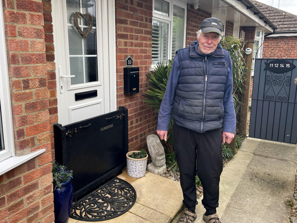 BEST QUALITY AVAILABLE
Dave Podesta outside his house in Littlehampton which has a flood defence installed after more weather warnings for wind and rain have been issued across the country following the disruption caused by Storm Kathleen. Picture date: Tuesday April 9, 2024. PA Photo. See PA story WEATHER Kathleen. Photo credit should read: Anahita Hossein-Pour/PA Wire