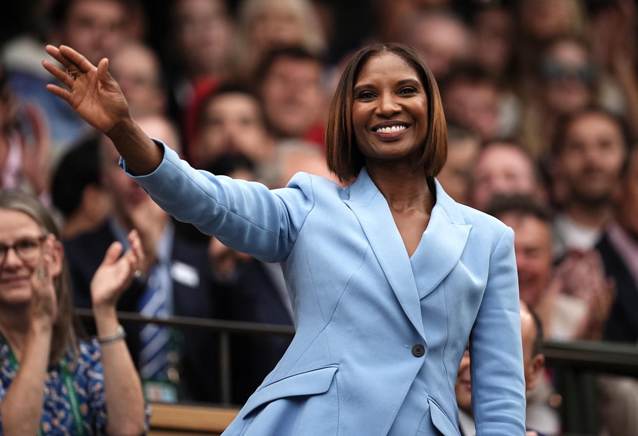 Denise Lewis in the royal box on day six of the 2024 Wimbledon Championships at the All England Lawn Tennis and Croquet Club, London. Picture date: Saturday July 6, 2024. (Photo by Aaron Chown/PA Images via Getty Images)