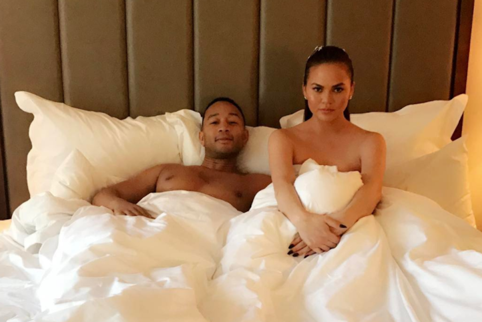 Chrissy Teigen and her husband, John Legend