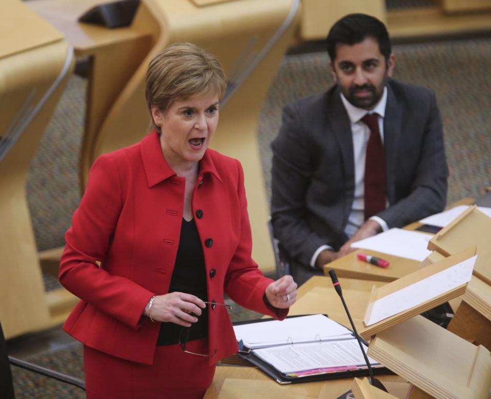 First Minister Nicola Sturgeon set out more details of the scheme in Holyrood on Tuesday. (Fraser Bremner/Scottish Daily Mail/PA)