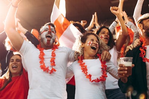 <span class="caption">Excitement is building around the country for the contest ahead. </span> <span class="attribution"><a class="link " href="https://www.shutterstock.com/image-photo/english-spectators-enjoying-after-championship-win-1988590766" rel="nofollow noopener" target="_blank" data-ylk="slk:Shutterstock/Jacob Lund;elm:context_link;itc:0;sec:content-canvas">Shutterstock/Jacob Lund</a></span>