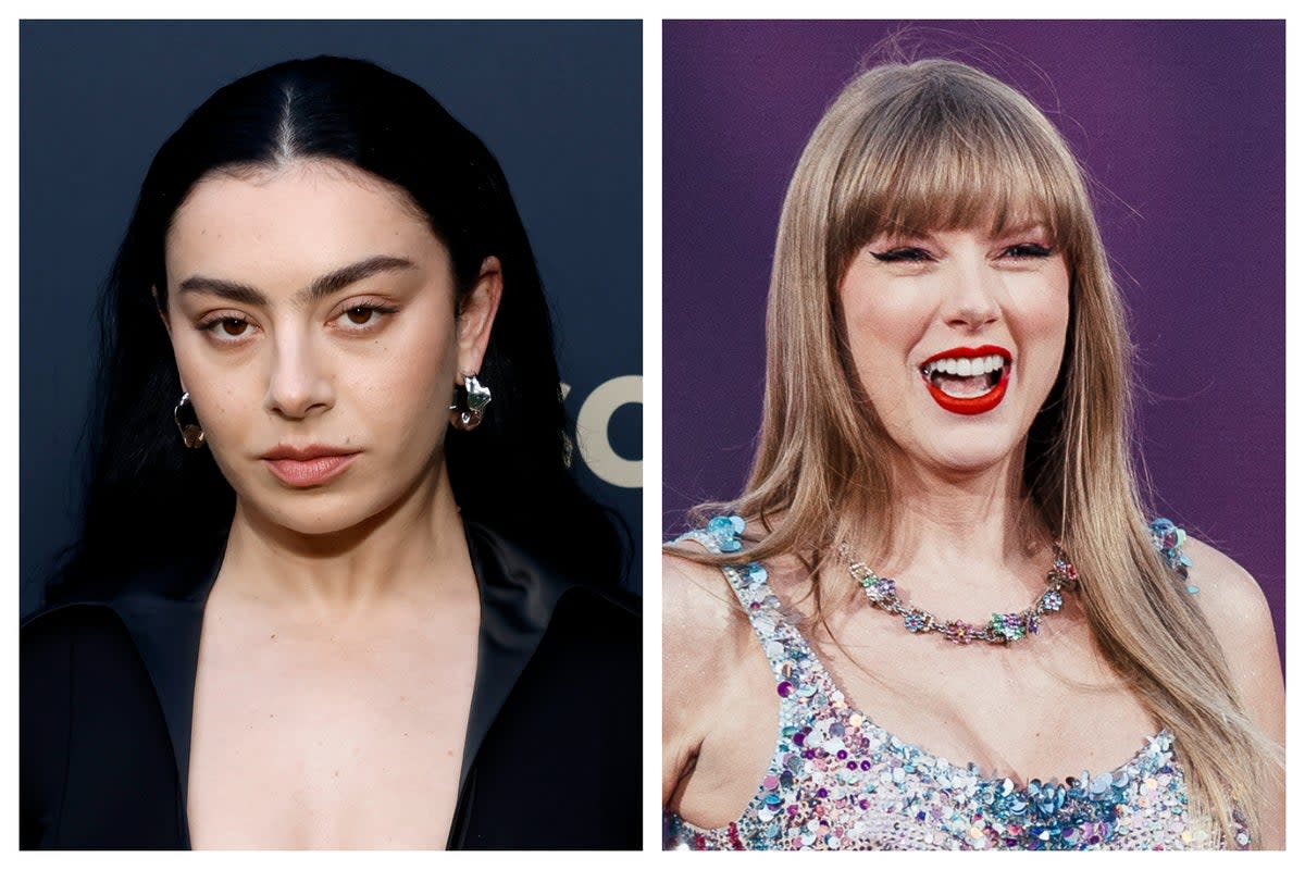 Charli XCX (L) and Taylor Swift (R) (Getty)