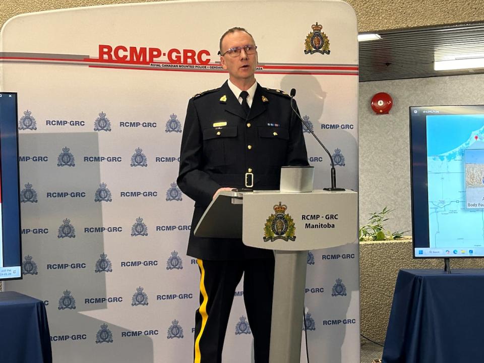 Supt. Rob Lasson spoke at the news conference Monday at Manitoba RCMP headquarters.