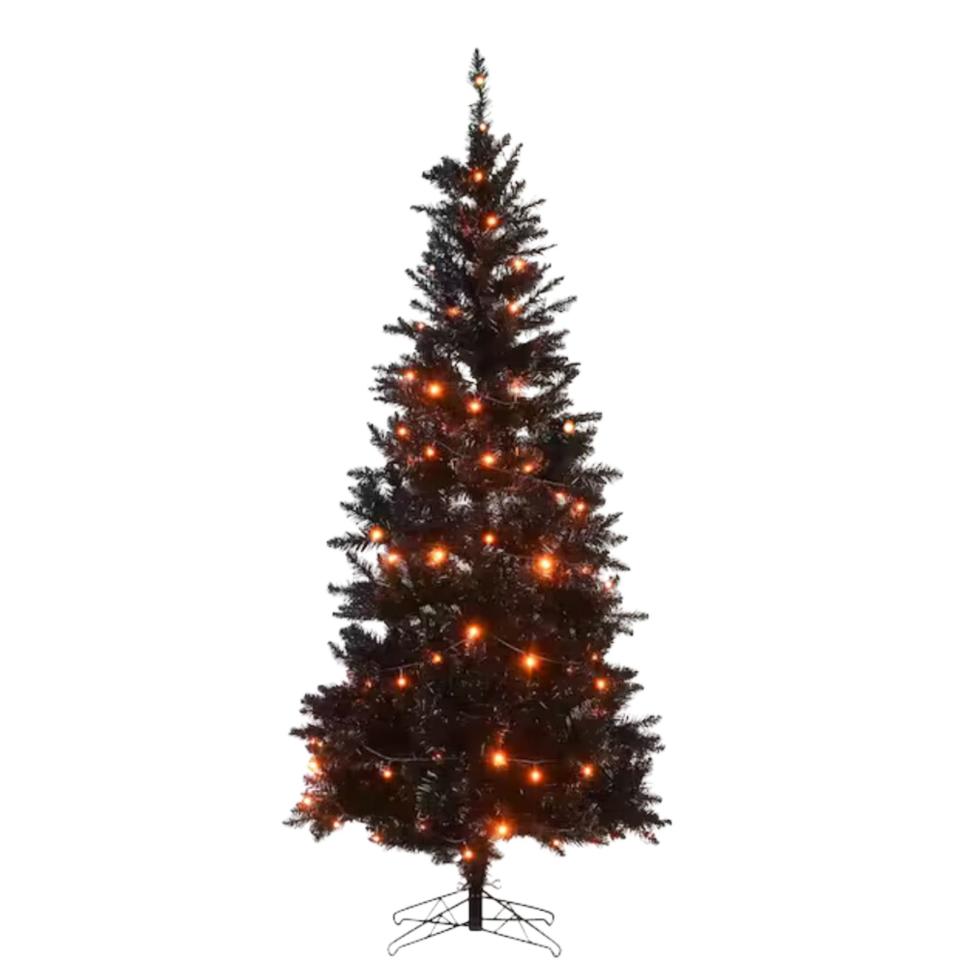 Black Slim Artificial Halloween Tree