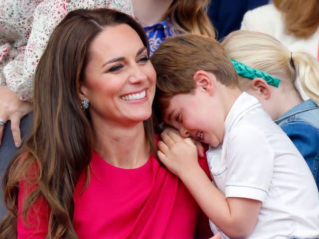<p>Max Mumby/Indigo/Getty</p> Kate Middleton and Prince Louis in 2022