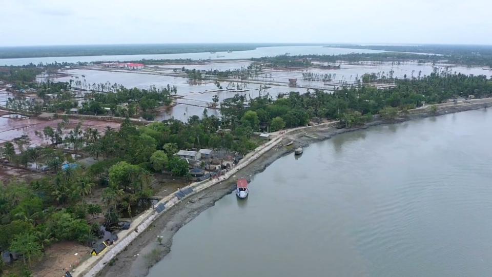 Vista aérea del delta de Sundarbans