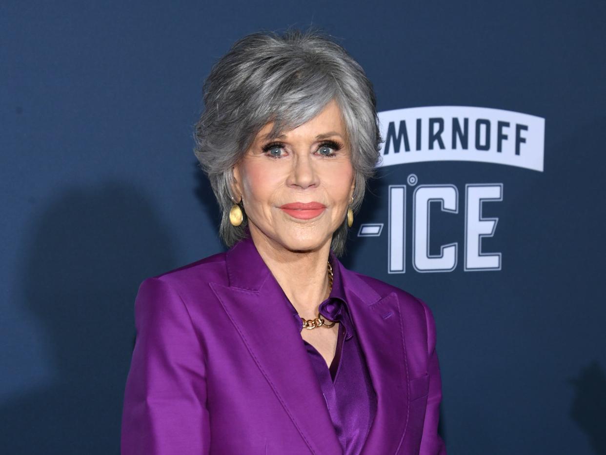 Jane Fonda at the Los Angeles premiere screening of Paramount Pictures' "80 for Brady" at Regency Village Theatre on January 31, 2023 in Los Angeles, California.