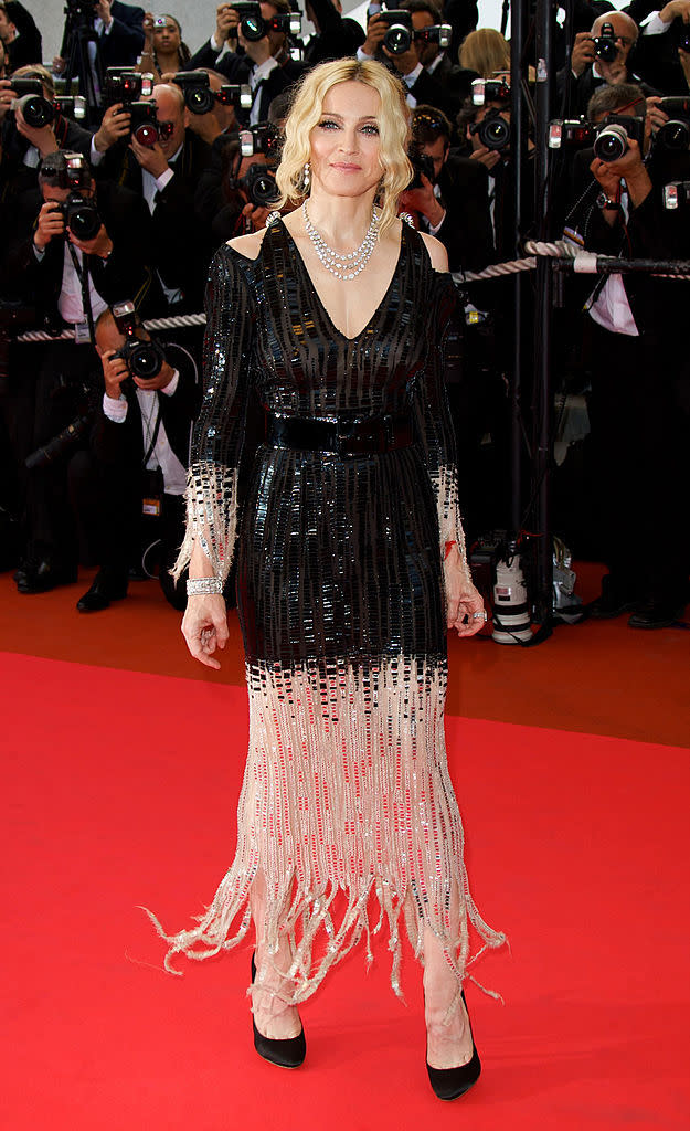 <p>All of the glitter and fringe for Cannes. <i>(Photo by Mike Marsland/WireImage)</i></p>