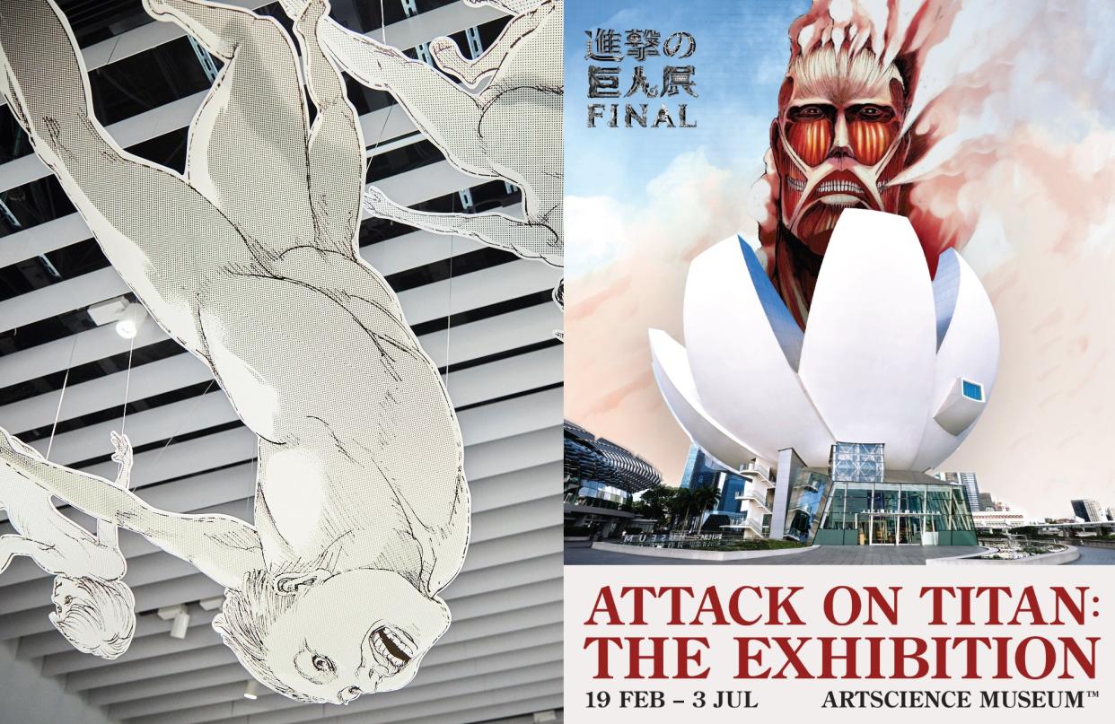 Attack On Titan: The Exhibition will run from 19 February to 3 July 2022 at ArtScience Museum in Singapore. (Images: ArtScience Museum)
