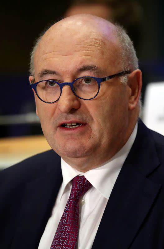 FILE PHOTO: European Trade Commissioner-designate Phil Hogan attends his hearing before the European Parliament in Brussels