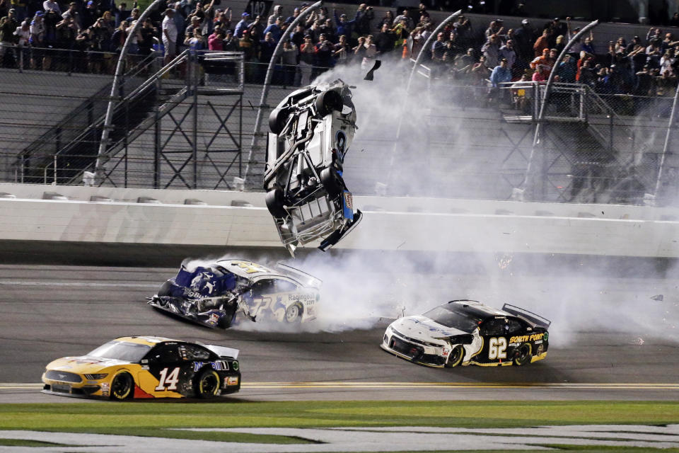 The NASCAR community reached out after Monday's terrifying Daytona 500 conclusion. (AP Photo/Terry Renna)