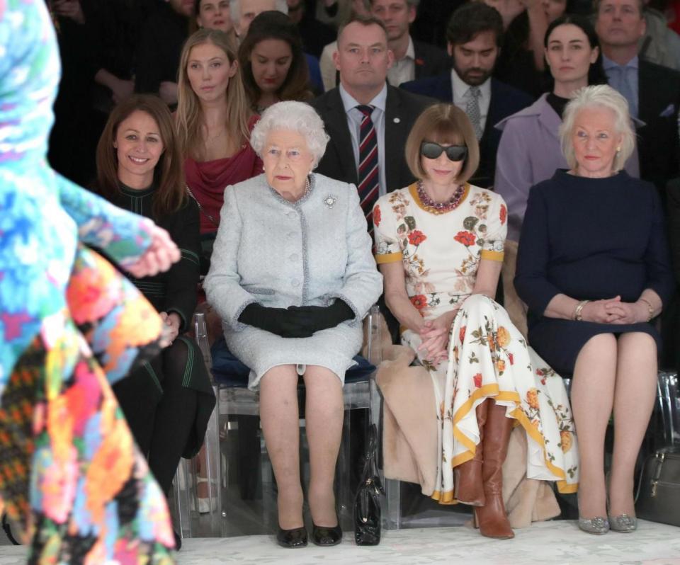 Caroline Rush, The Queen, Anna Wintour and Angela Kelly