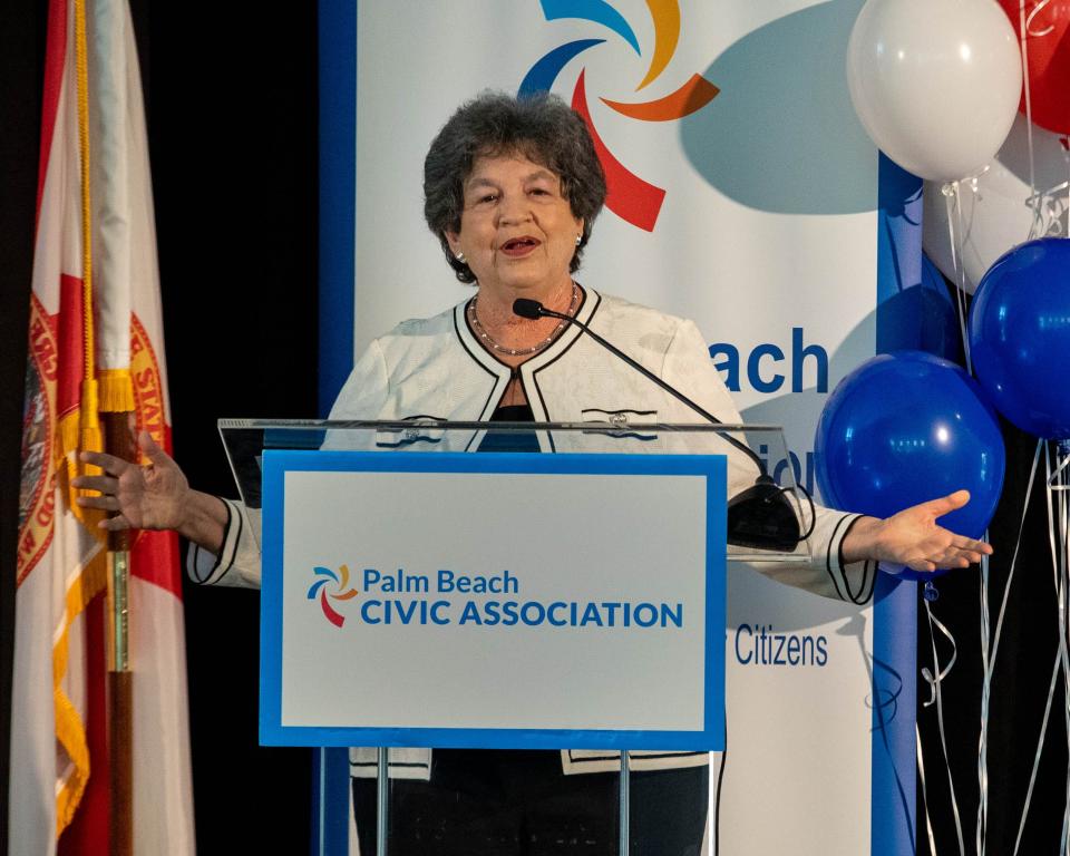 U.S. Rep. Lois Frankel, a Democrat who is seeking re-election to Florida’s 22nd Congressional District, voiced her support for abortion rights, gun control, lowering healthcare costs and fighting climate change during a candidates' forum Tuesday.