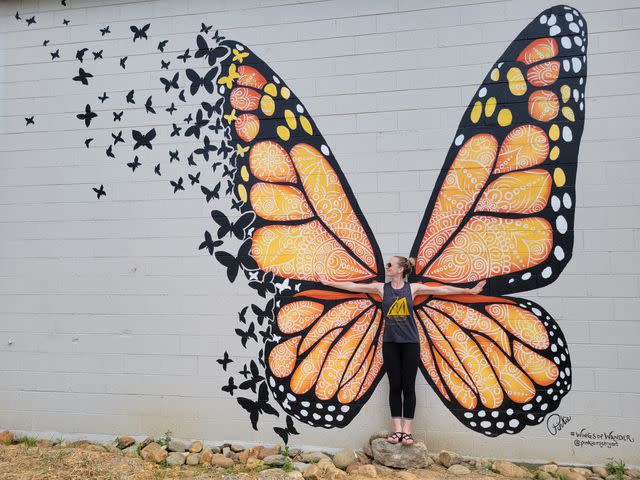 <p>Korrin Bishop</p> The "Wings of Wander" mural in Sevierville was inspired by Dolly's hit song, "Love Is Like a Butterfly."