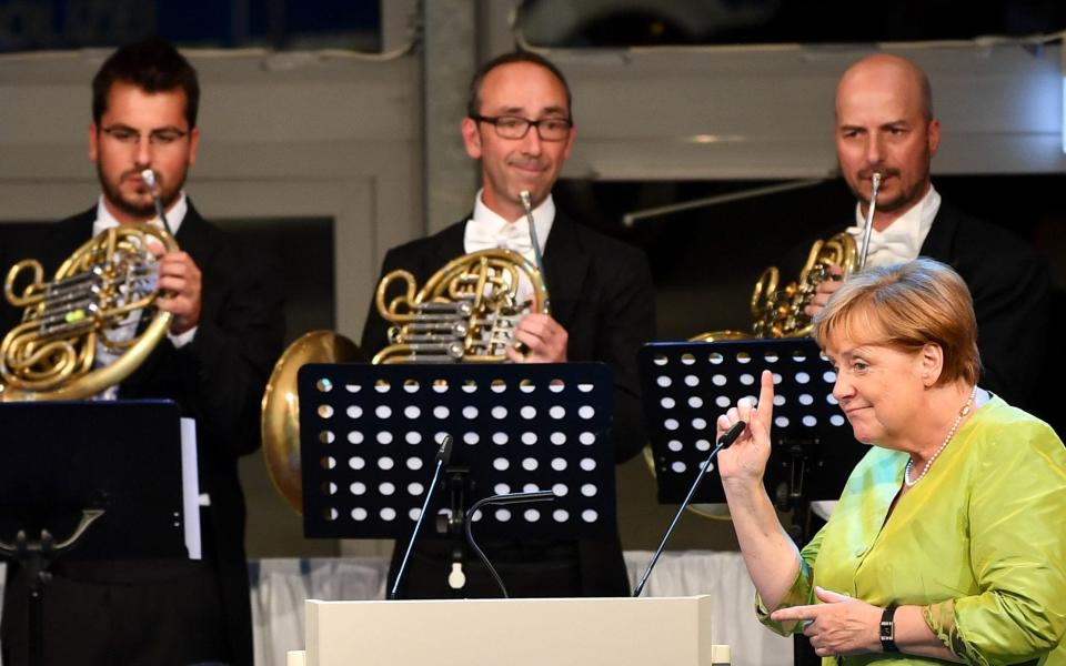 High culture: Angela Merkel at the opening of the 108th Bayreuth Festival - Rex