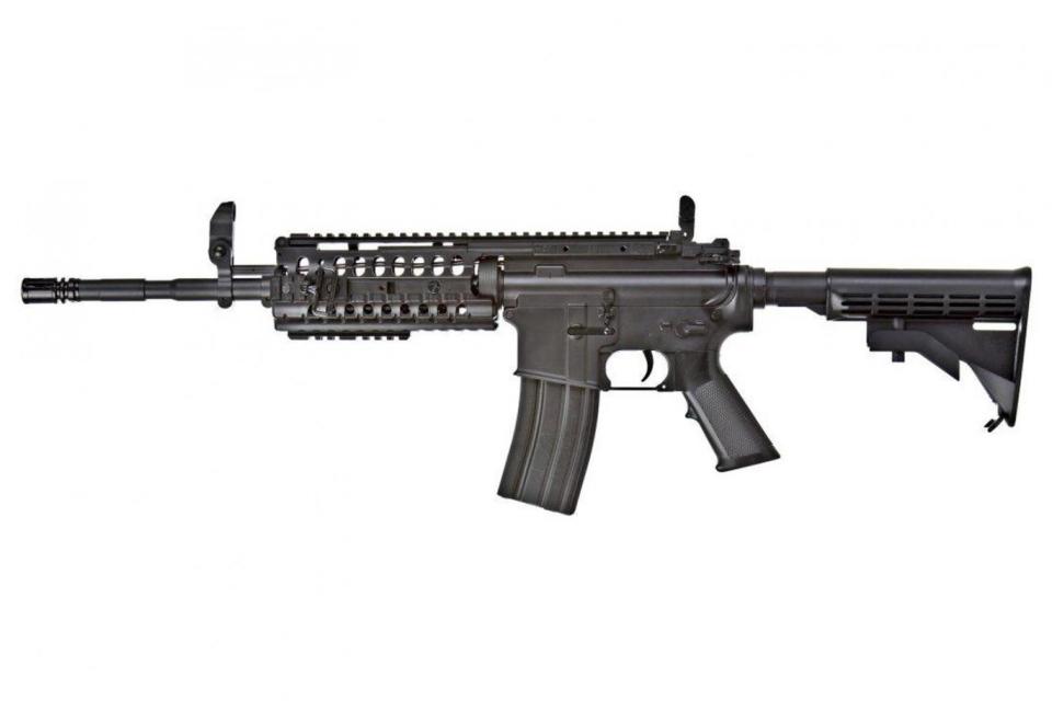 The weaponry he used included an AR-15 like this one