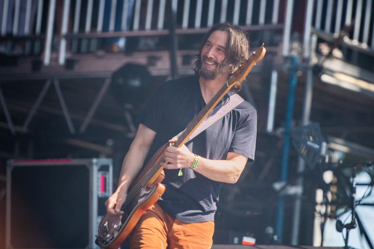 Napa, USA. 27th May, 2023. Dogstar - Keanu Reeves performs on Day 2 of BottleRock Napa Valley Music Festival at Napa Valley Expo on May 27, 2023 in Napa, California. Photo: Chris Tuite/imageSPACE Credit: Imagespace/Alamy Live News