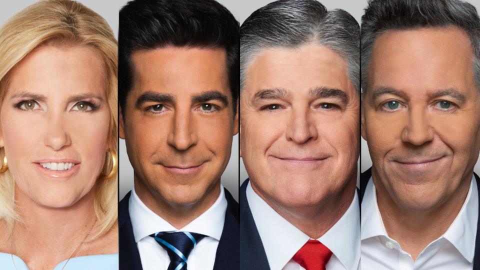 Laura Ingraham, Jesse Watters, Sean Hannity and Greg Gutfeld