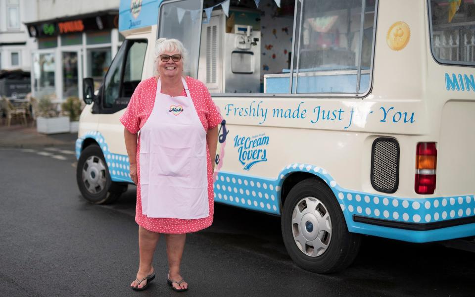 Katy Alston, president of the Ice Cream Alliance and founder of Pinks Vintage Ice Cream - Christopher Pledger for The Telegraph
