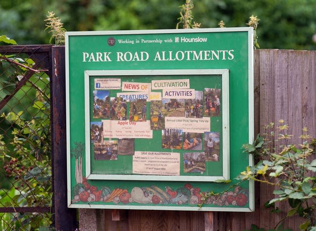 Allotment notice board