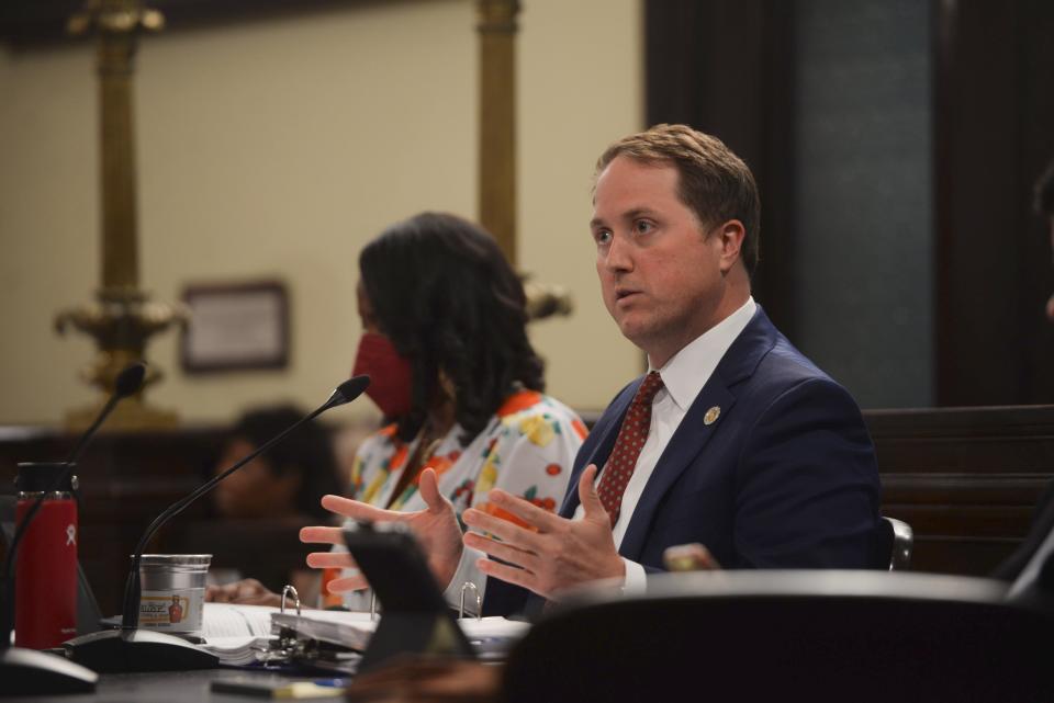 Savannah City Manager Jay Melder speaks to council at the August 25 meeting.