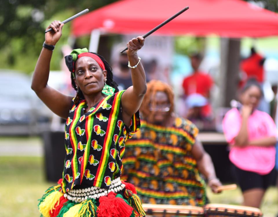 Drum Luv gave a high energy performance at a Juneteenth celebration in Melbourne last year.