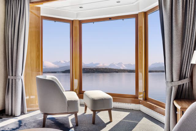 <p>Courtesy of Hurtigruten</p> Stunning views from the upper deckâ€™s Grand Suite