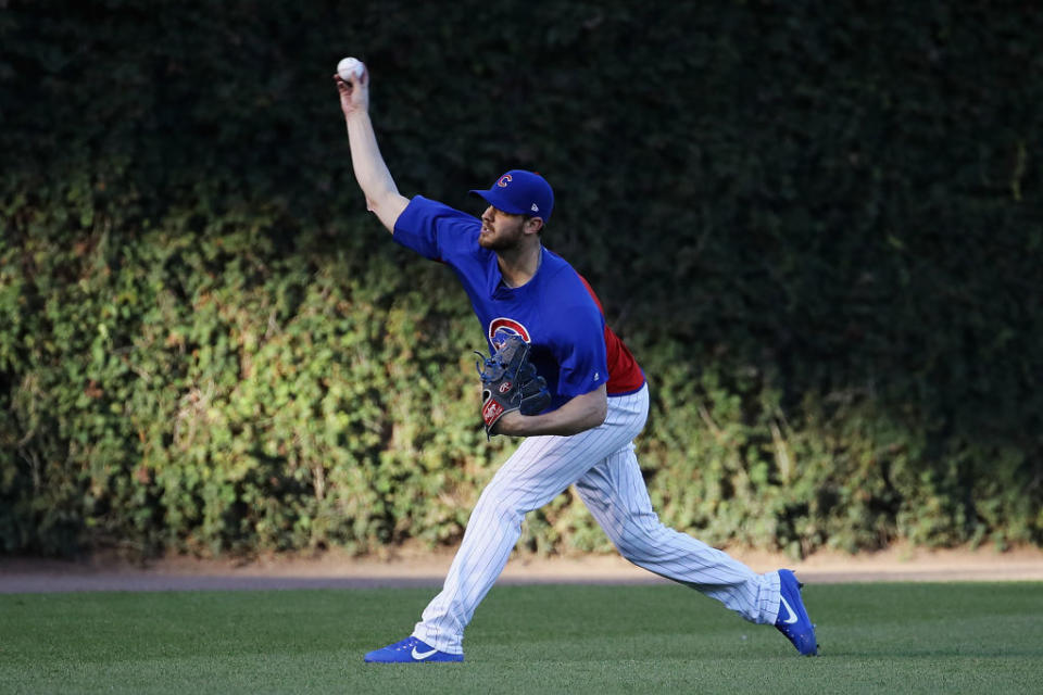 Justin Grimm can miss bats, even if his recent results are dicey. (Getty Images)