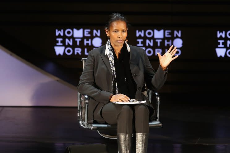 Ayaan Hirsi Ali speaks at the Women in the World Summit earlier this year in New York City. (Photo: Jemal Countess/Getty Images)