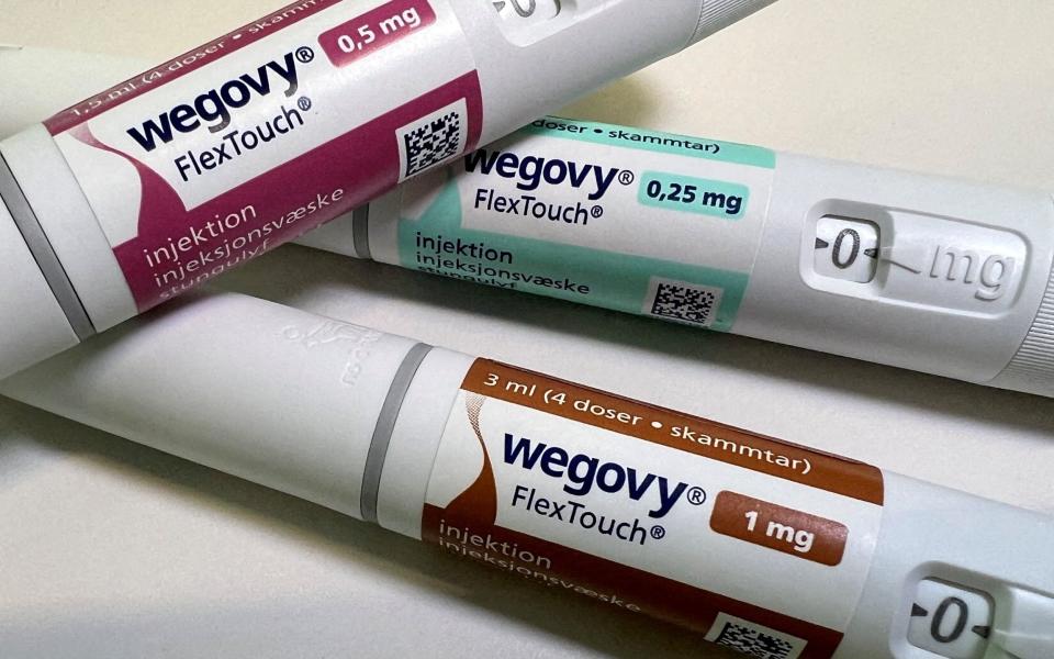 Injection pens of Novo Nordisk's weight-loss drug Wegovy