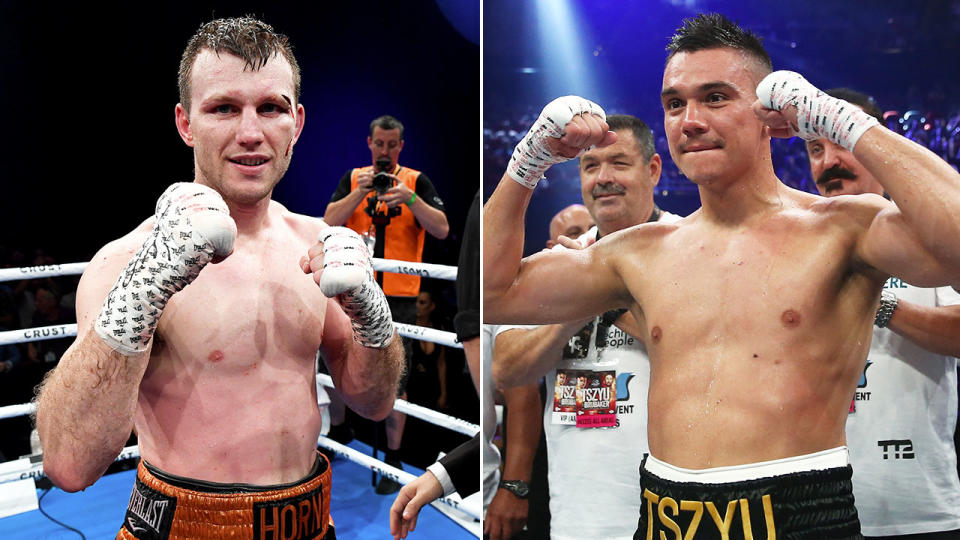 Jeff Horn will fight Tim Tszyu on April 22 in Australia. Pic: Getty