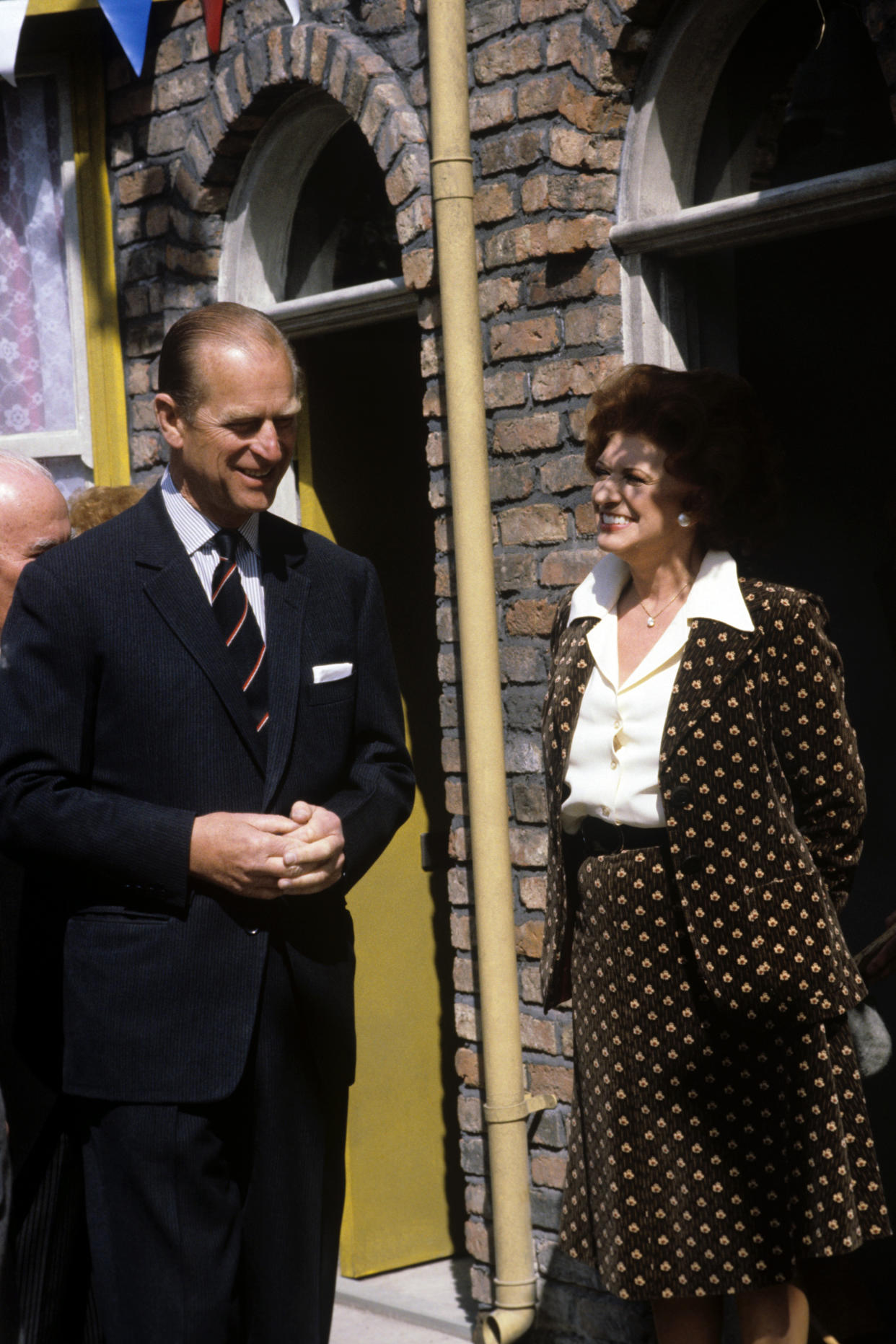 Prince Philip on the set of Coronation St in 1982. (PA Images)