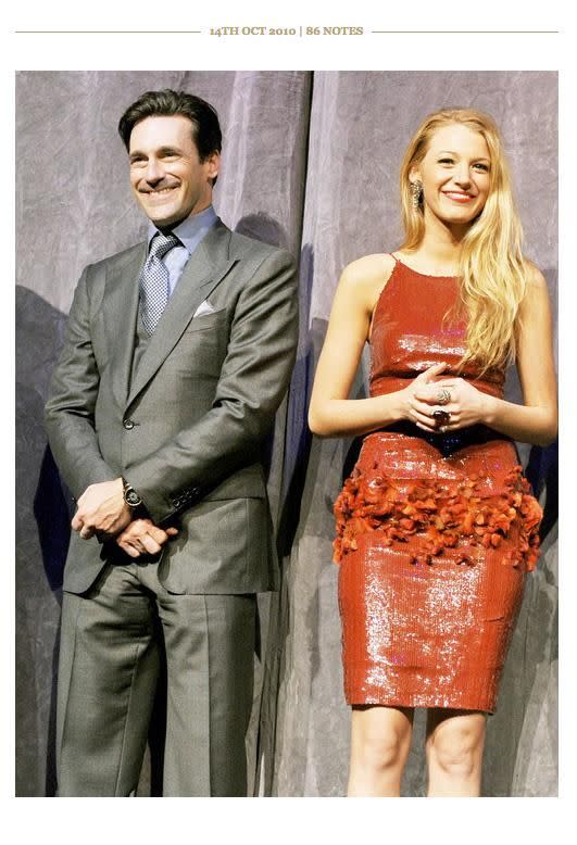 Jon Hamm with Blake Lively. Photo: 'Jon Hamm's Wang'.