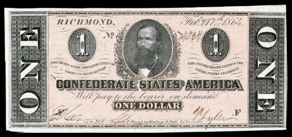 A Confederate $1 bill