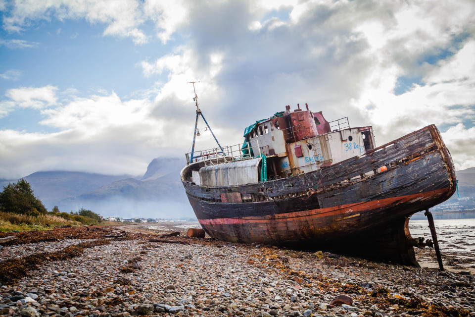 Corpach shipwreck at Loch Linnhe