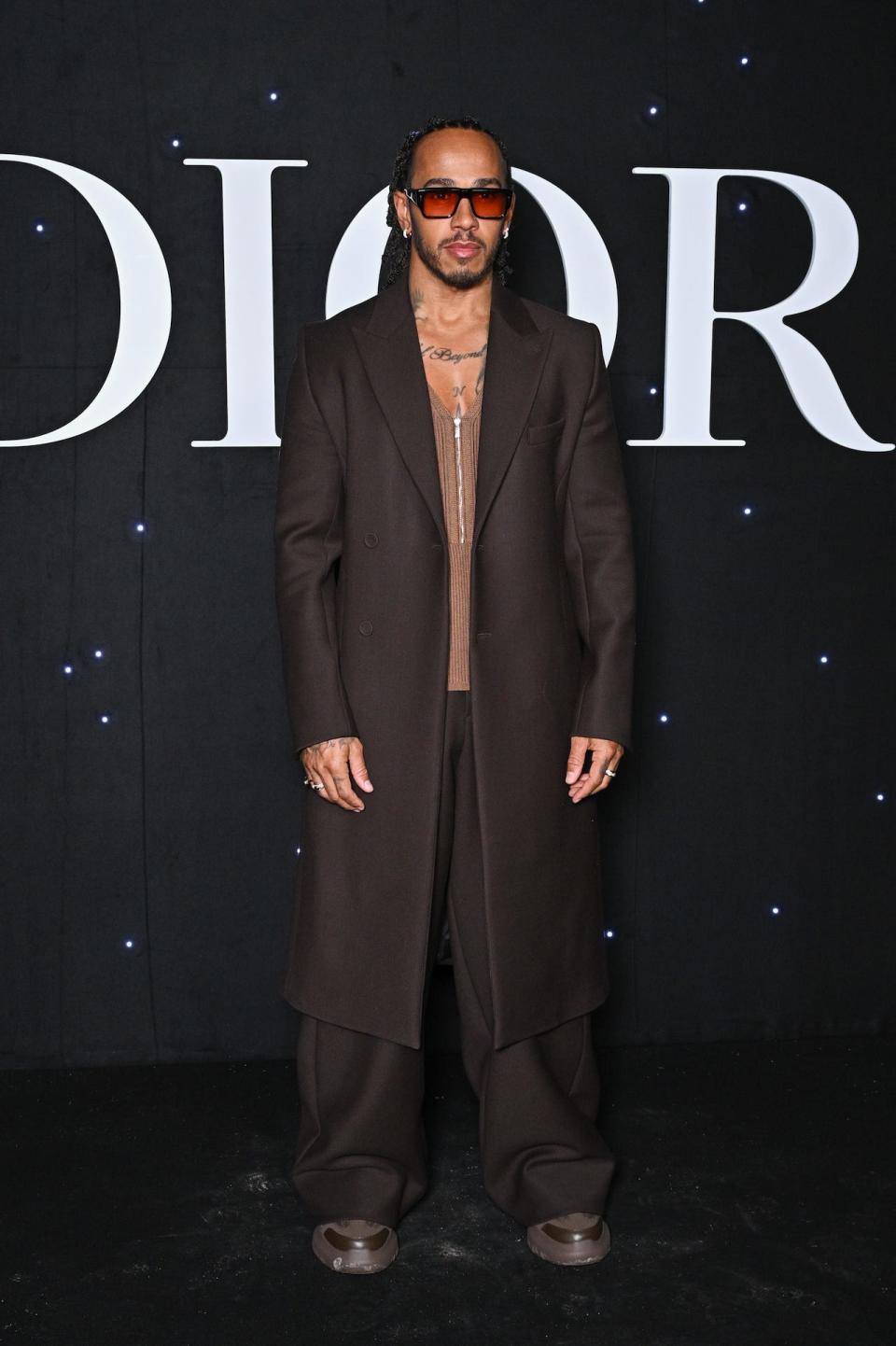 Lewis Hamilton attends the Dior Homme Menswear at Paris Fashion Week 2024.