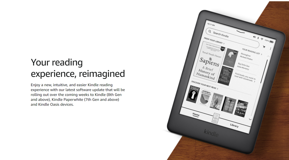 Kindle new UI