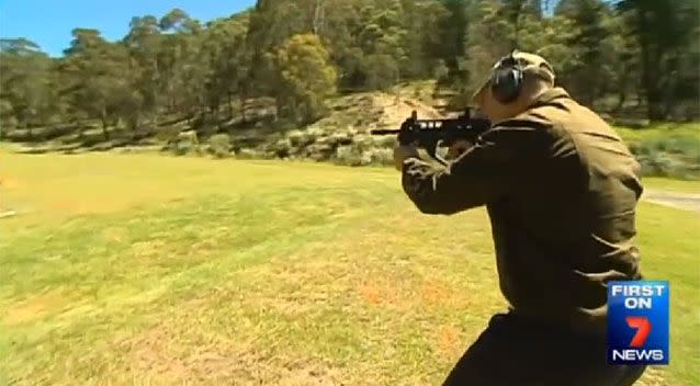 Testing the weapon 150km west of Sydney. Source: 7 News