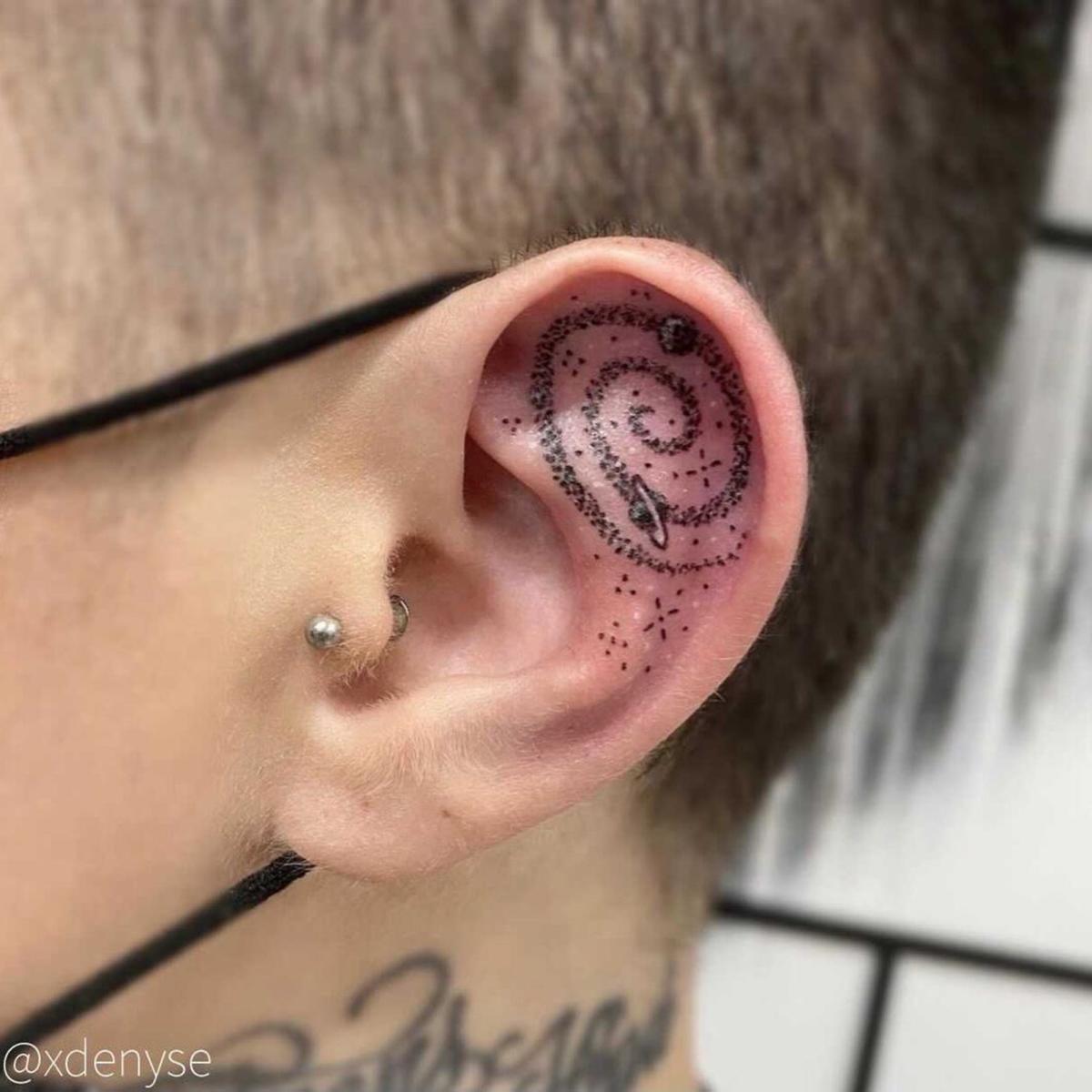 tattoos for girls behind the ear music