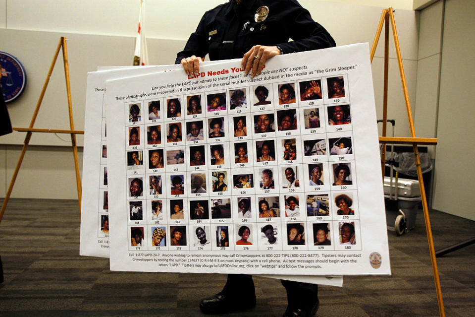 Grim Sleeper victims on a board