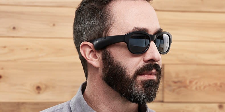 The glasses can also talk to you and give you information on your surroundings