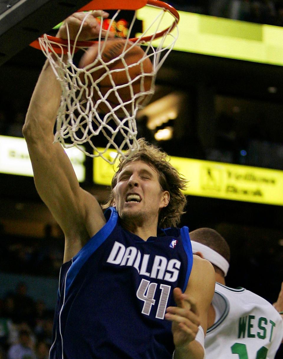 Dirk Nowitzki, who spent his entire NBA career with the Mavericks, became the first international player to score 30,000 points.