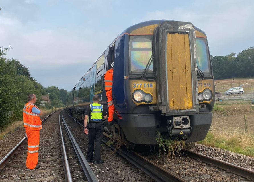 Train landslide