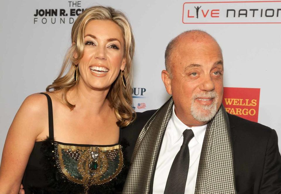 Alexis Roderick (L) and Billy Joel attend the Elton John AIDS Foundation's 12th Annual An Enduring Vision Benefit at Cipriani Wall Street on October 15, 2013 in New York City