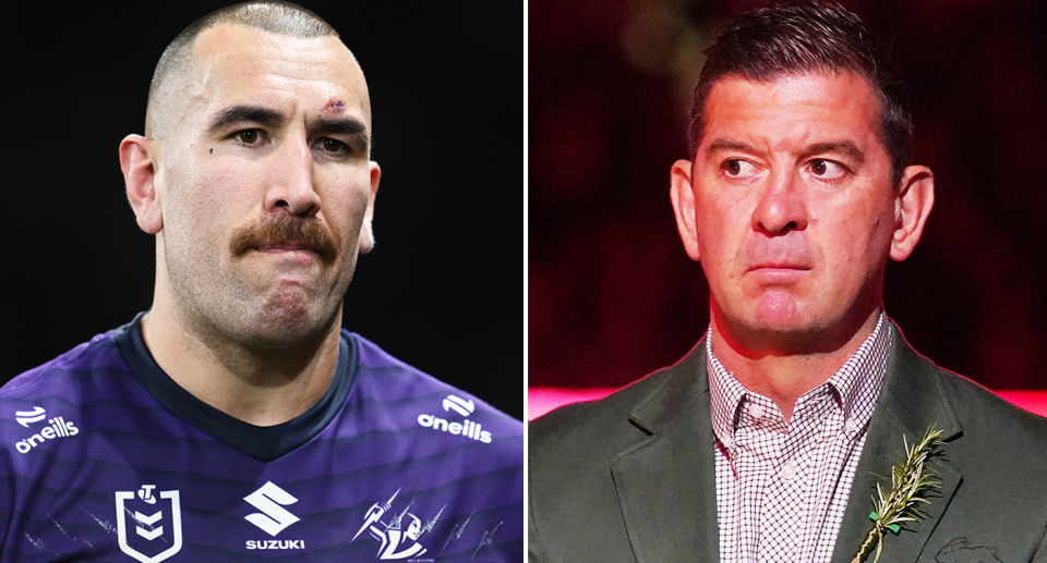 Pictured left Nelson Asofa-Solomona and right Jason Demetriou