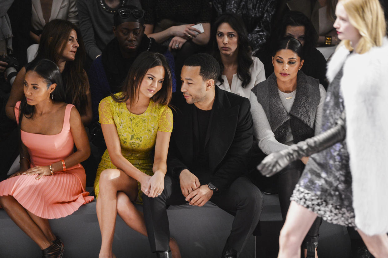 Image: Chrissy Teigen and John Legend, at the Vera Wang Fall 2013 fashion show during Mercedes-Benz Fashion Week  on February 12, 2013 in New York City. (Stephen Lovekin / Getty Images)