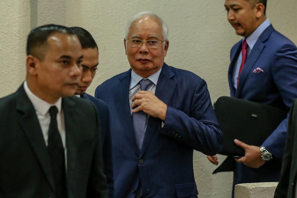 Former prime minister Datuk Seri Najib Razak is pictured at the Kuala Lumpur High Court February 17, 2020. — Picture by Firdaus Latif